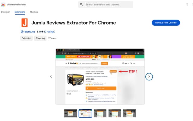 Jumia Reviews Extractor